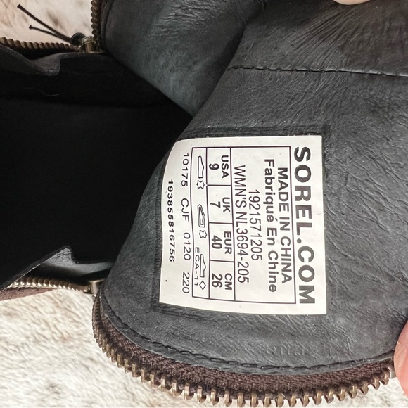 NIB SOREL Distressed Leather Waterproof Zipper Booties “Blake” sz 9 - Picture 13 of 16
